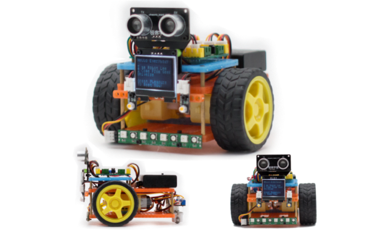 图/张玉仕团队研发的第四代科学产品教育机器人